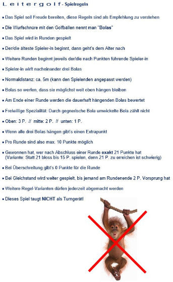 Leitergolf-Spiel